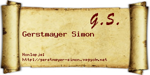 Gerstmayer Simon névjegykártya