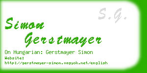 simon gerstmayer business card